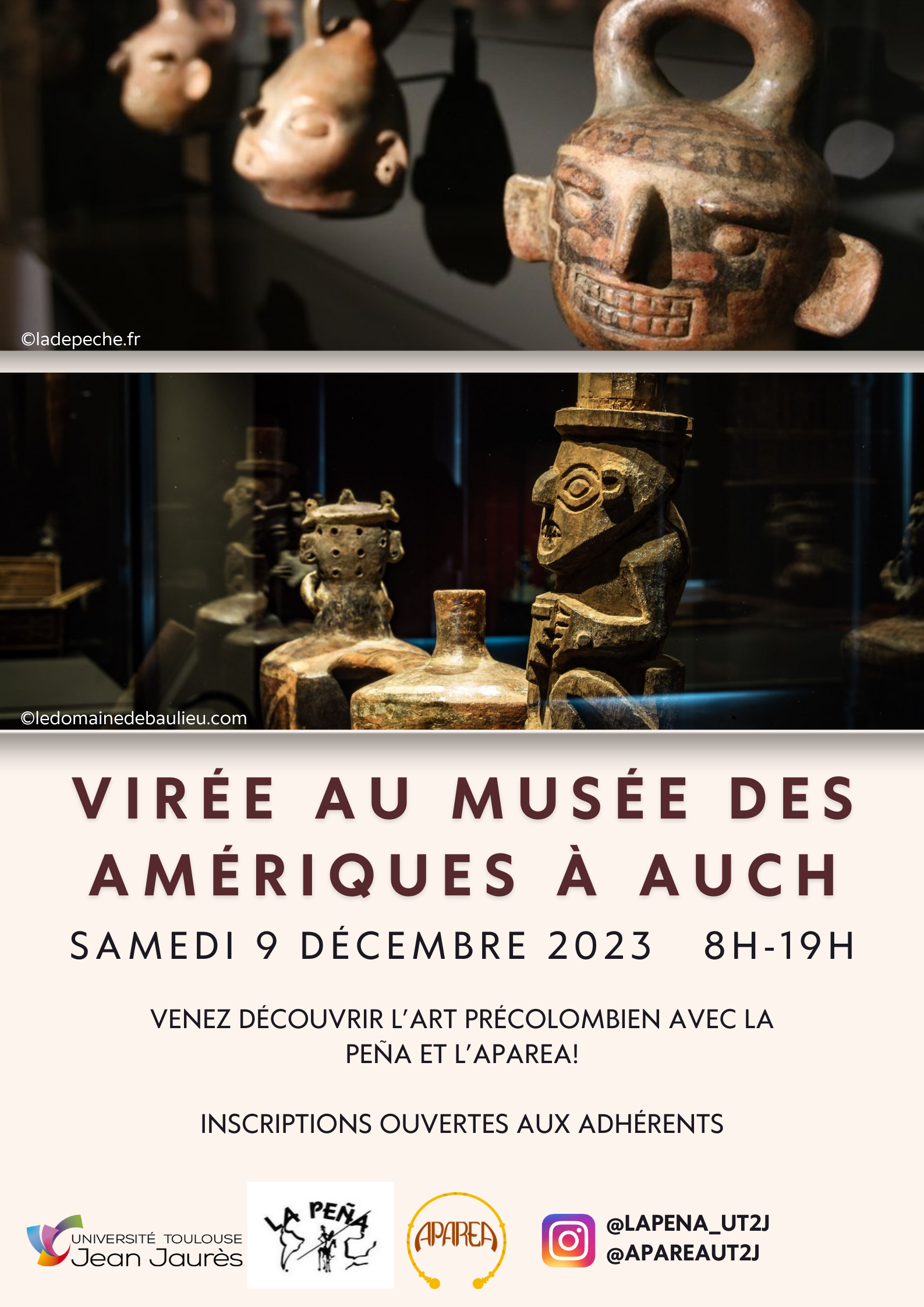 You are currently viewing Sortie musée des Amériques (Auch) – 9 décembre
