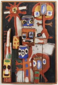 Karel Appel, 1948, Sculptures, Huile sur bois (85 cm x 56 cm), Paris, Centre Pompidou