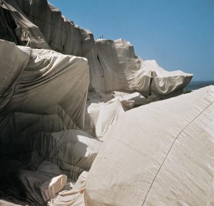 Christo and Jeanne-Claude Wrapped Coast , One Million Square Feet (1968-69), Little Bay, Sydney, Australia, Photo: Harry Shunk © 1969 Christo