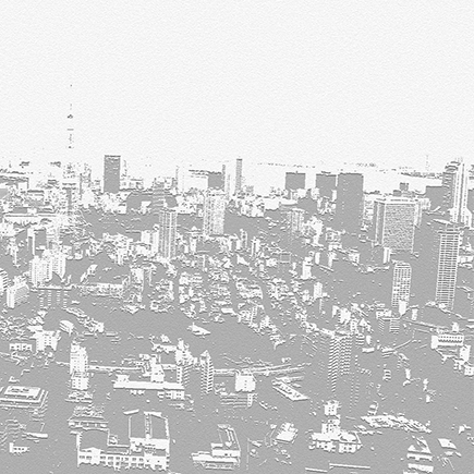 Vue aérienne de Tokyo avec filtre photo