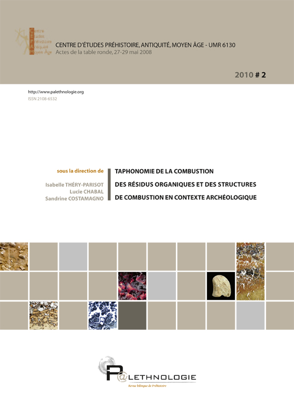 P@lethnologie 2 – Taphonomie de la combustion des résidus organiques et des structures de combustion en contexte archéologique